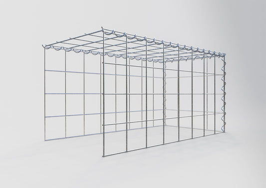 Gabião tipo 4 80 cm x 40 cm x 40 cm (C x A x P), malhagem 10 cm x 10 cm, espiral