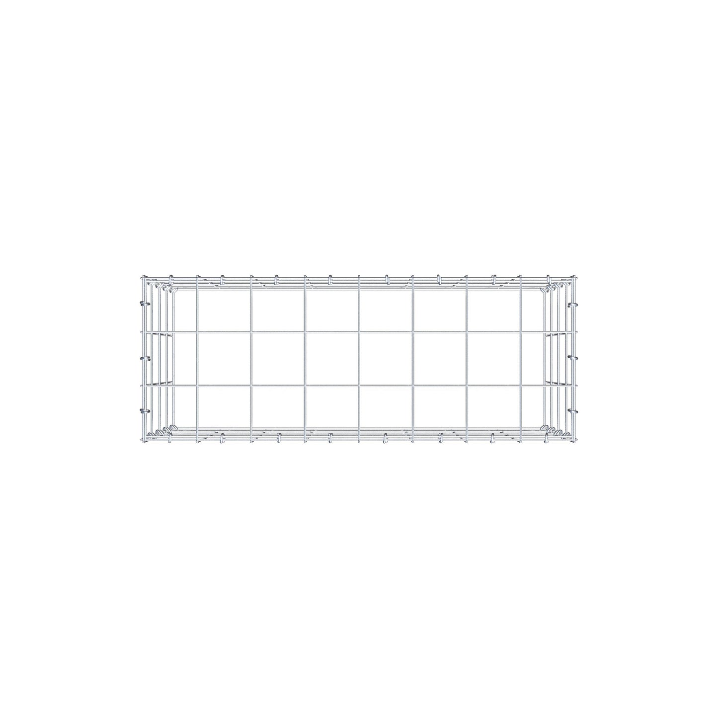 Mounted gabion type 3 80 cm x 40 cm x 30 cm (L x H x D), mesh size 10 cm x 10 cm, C-ring