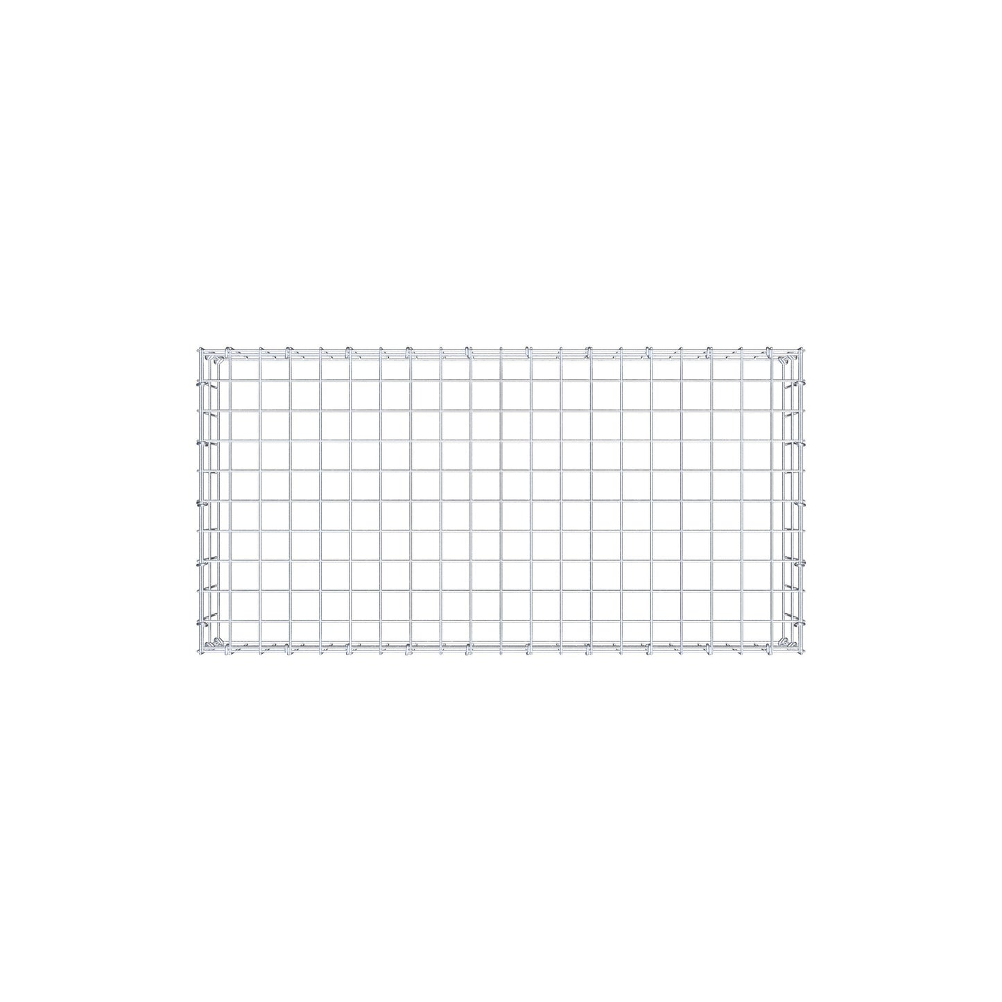 Monteret gabion type 3 100 cm x 20 cm x 50 cm (L x H x D), maskestørrelse 5 cm x 10 cm, C-ring