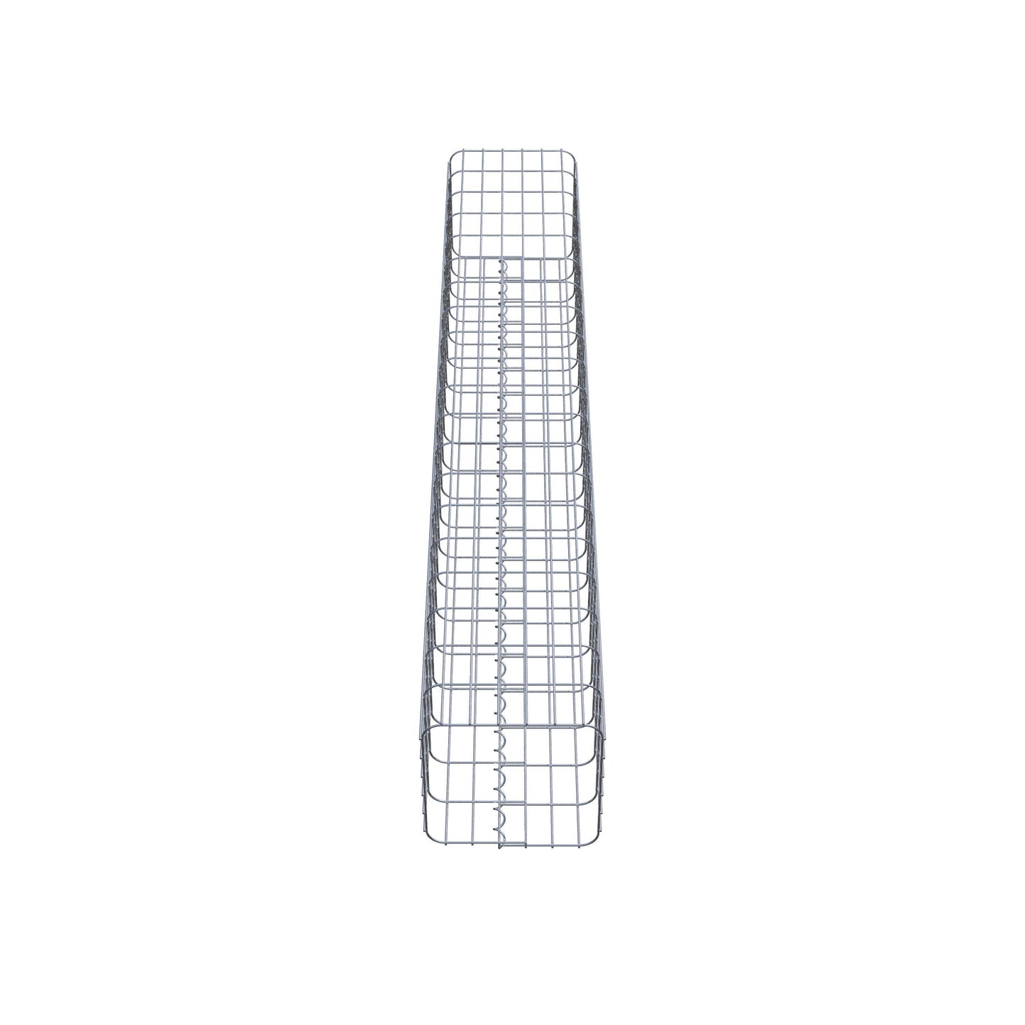 Coluna de gabião quadrada galvanizada a quente, 32 cm x 32 cm, 200 cm de altura, malha 5 x 10 cm
