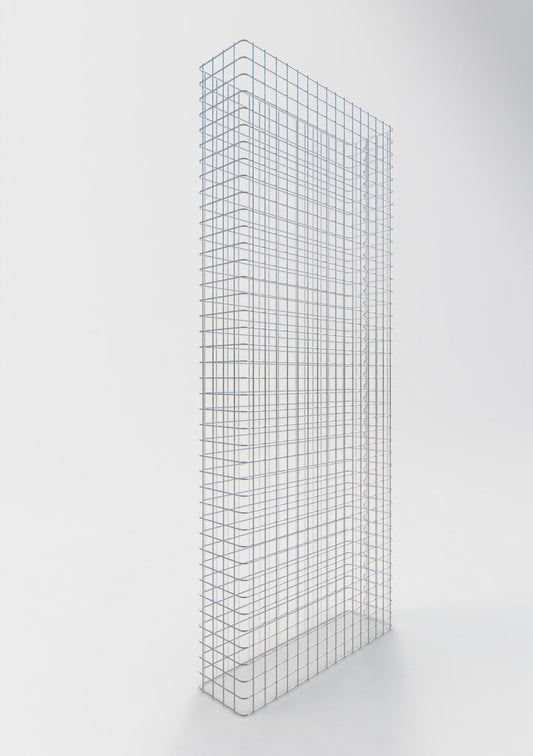 Comprimento da cerca de gabião 82 cm, altura 200 cm, profundidade 22 cm, tamanho da malha 5 x 5 cm