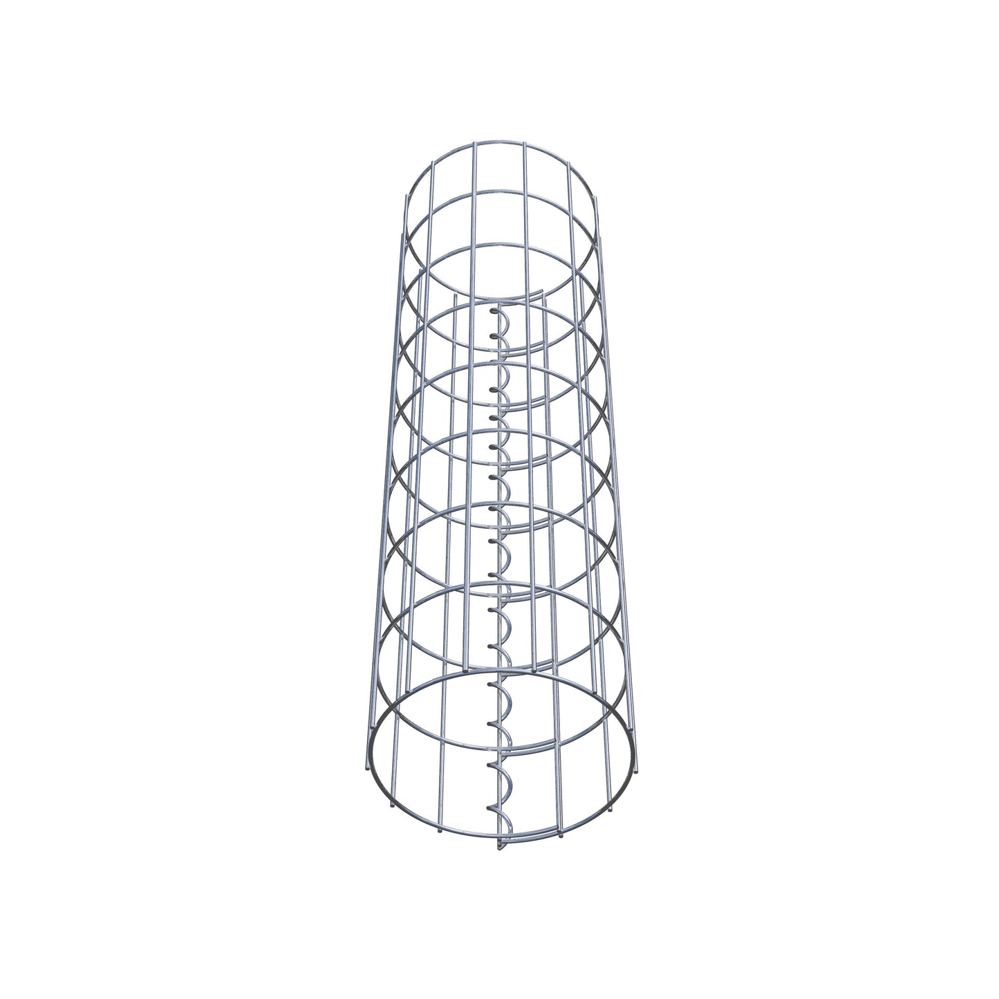 Schanskorfzuil rond 22 cm diameter, 80 cm hoogte, maaswijdte 5 cm x 10 cm