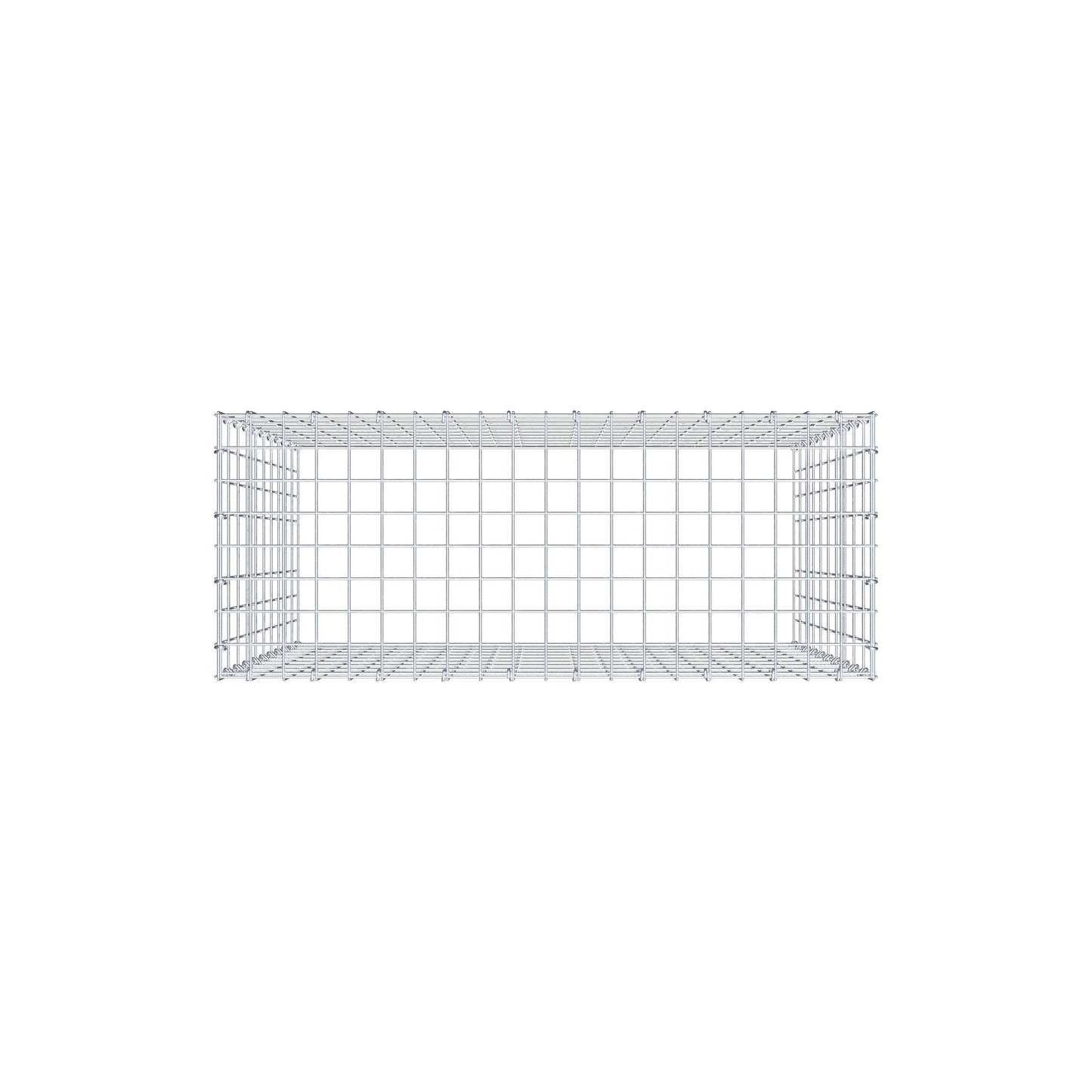 Fourche rapportée type 3 100 cm x 100 cm x 40 cm (L x H x P), mailles 5 cm x 10 cm, anneau C