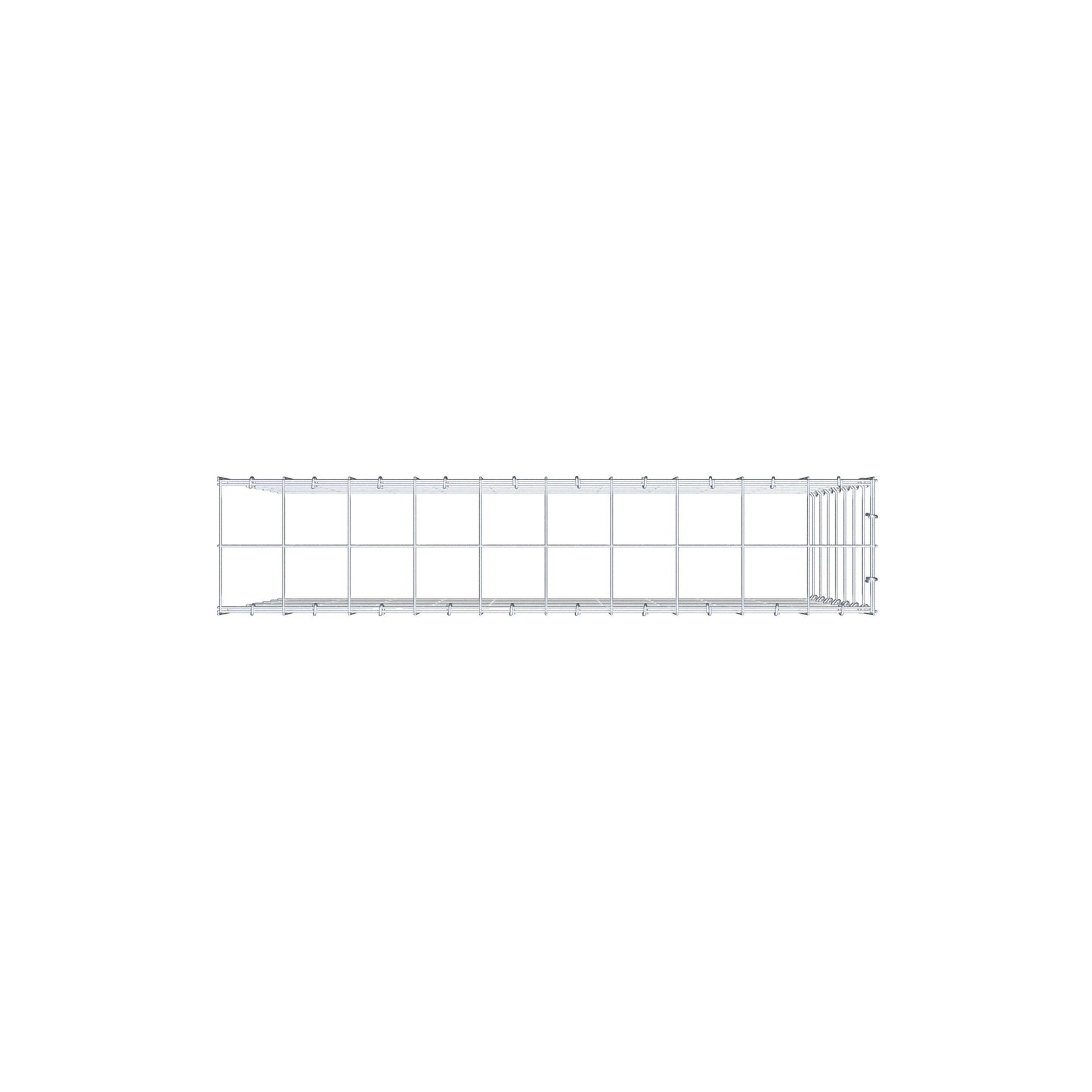 Mounted gabion type 4 100 cm x 70 cm x 20 cm (L x H x D), mesh size 10 cm x 10 cm, C-ring