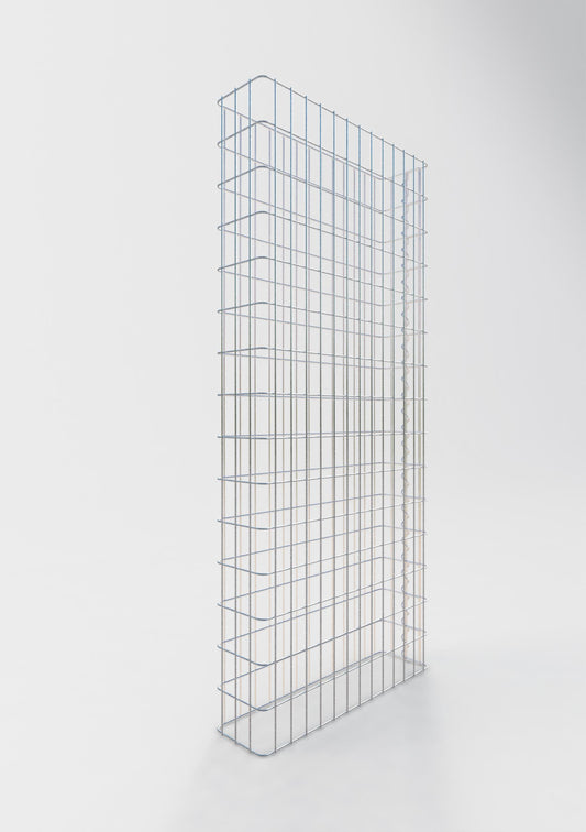 Gabion hegn længde 67 cm, højde 160 cm, dybde 17 cm, maskestørrelse 5 x 10 cm