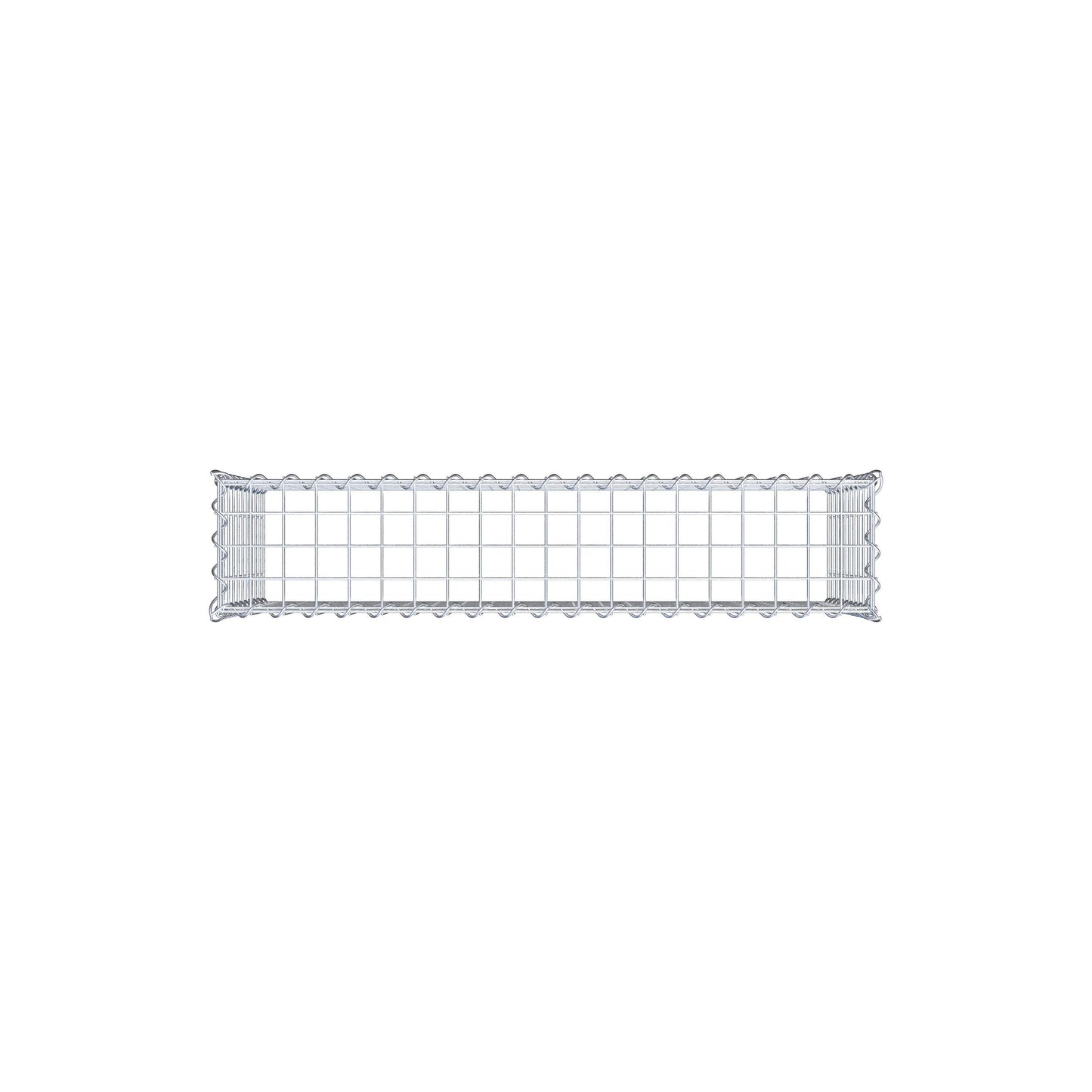 Opvokset gabion type 3 100 cm x 50 cm x 20 cm (L x H x D), maskestørrelse 5 cm x 5 cm, spiral