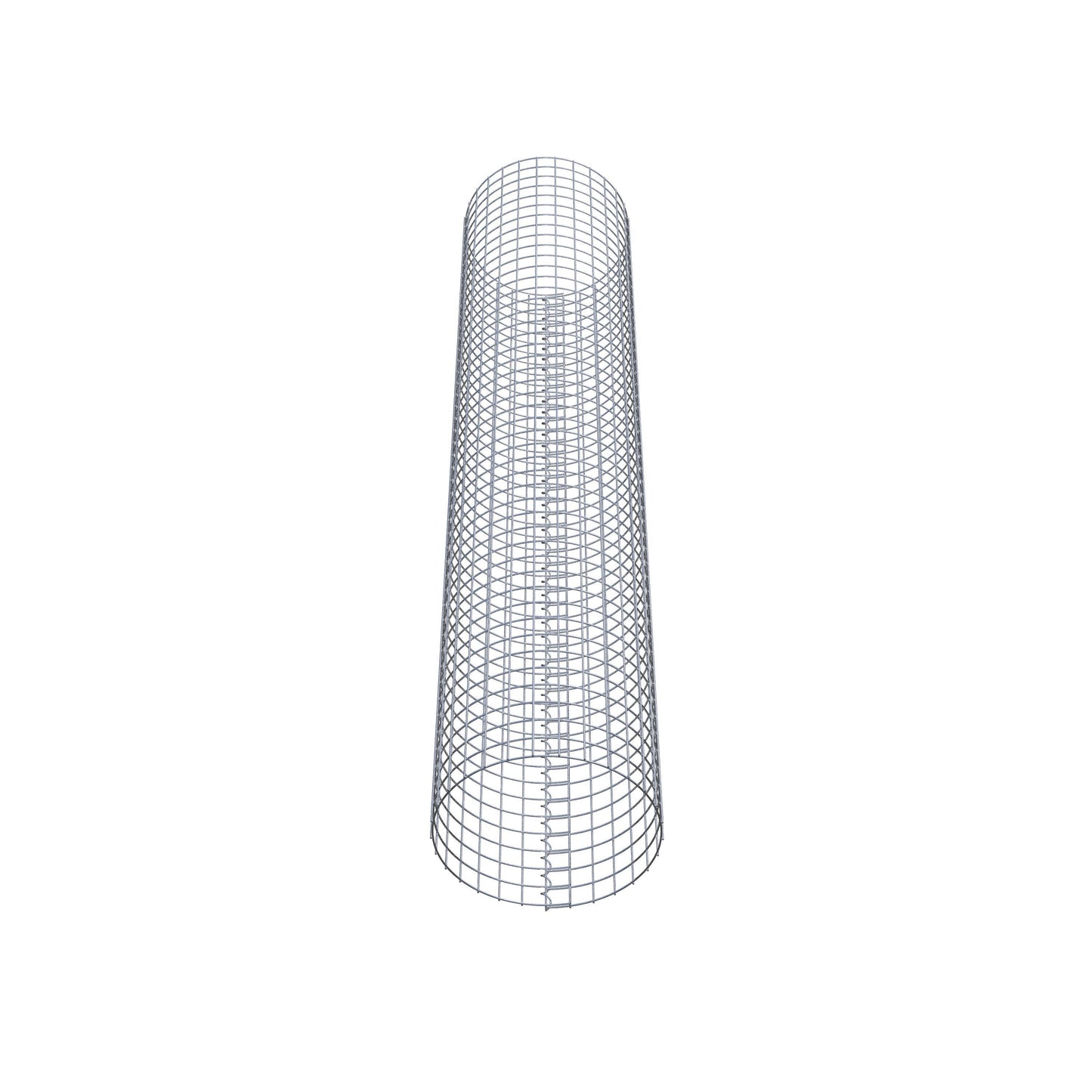 Coluna de gabião redonda 47 cm de diâmetro, 230 cm de altura, malhagem 5 cm x 5 cm