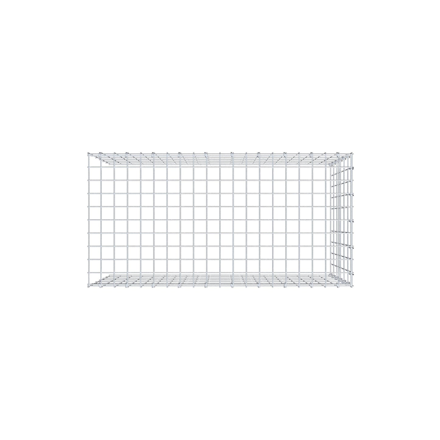 Fourche rapportée type 4 100 cm x 60 cm x 50 cm (L x H x P), mailles 5 cm x 10 cm, anneau C