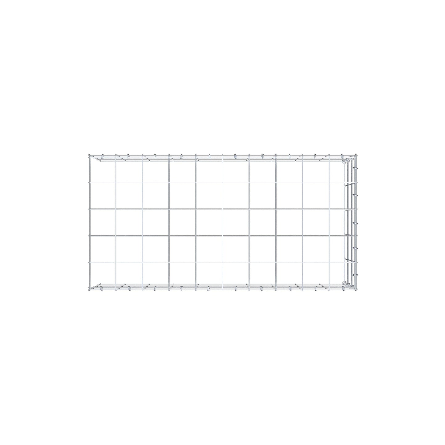 Extra gabion typ 4 100 cm x 30 cm x 50 cm (L x H x D), maskstorlek 10 cm x 10 cm, C-ring