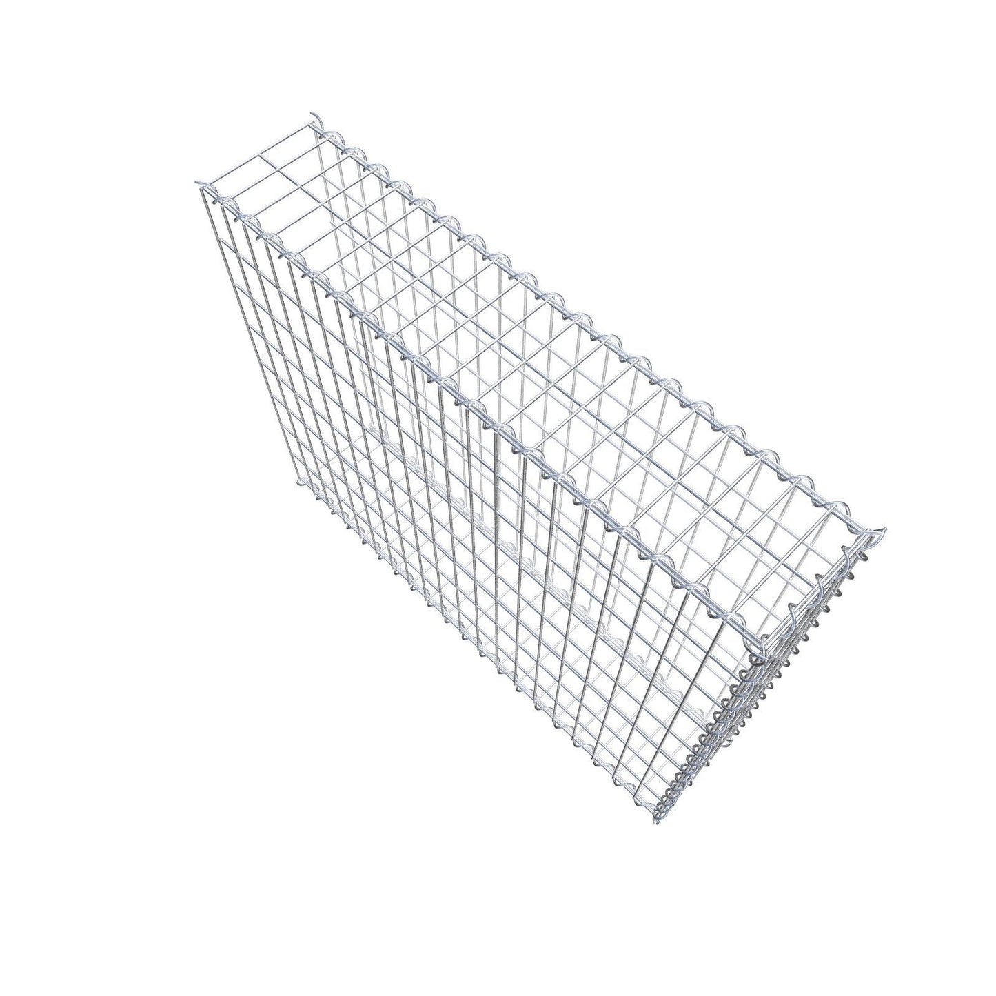 Opvokset gabion type 2 100 cm x 80 cm x 20 cm (L x H x D), maskestørrelse 5 cm x 10 cm, spiral