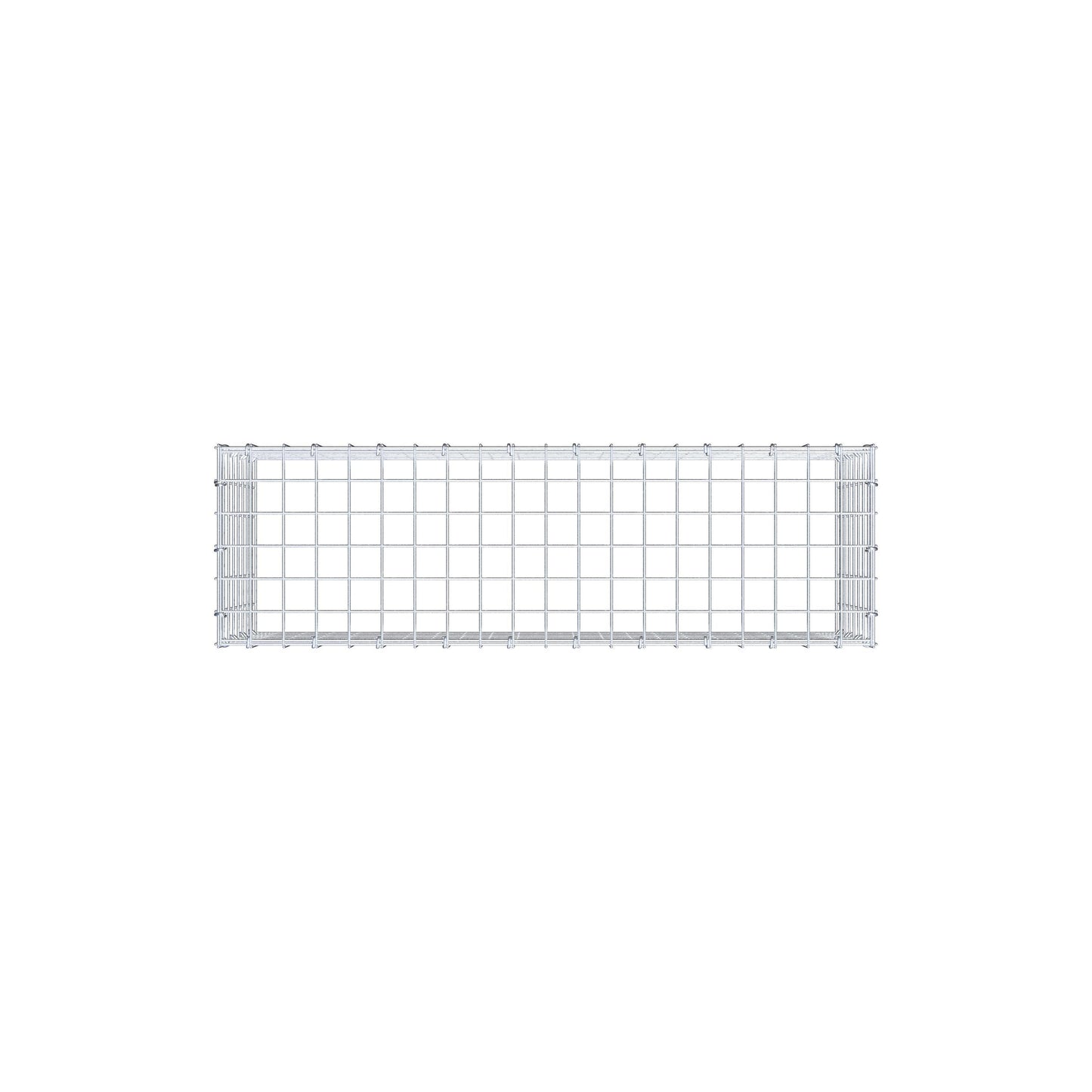 Typ 3 påbyggnadsgabion 100 cm x 40 cm x 30 cm (L x H x D), maskstorlek 5 cm x 5 cm, C-ring