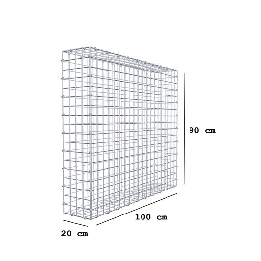 Schanskorf 100 cm x 90 cm x 20 cm (L x H x D), maaswijdte 5 x 5 cm, spiraalring