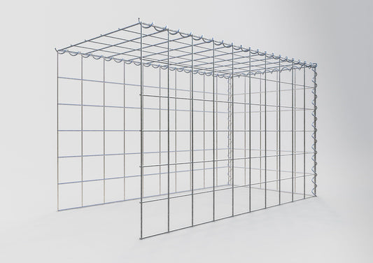 Extra gabion typ 4 100 cm x 60 cm x 50 cm (L x H x D), maskstorlek 10 cm x 10 cm, spiral