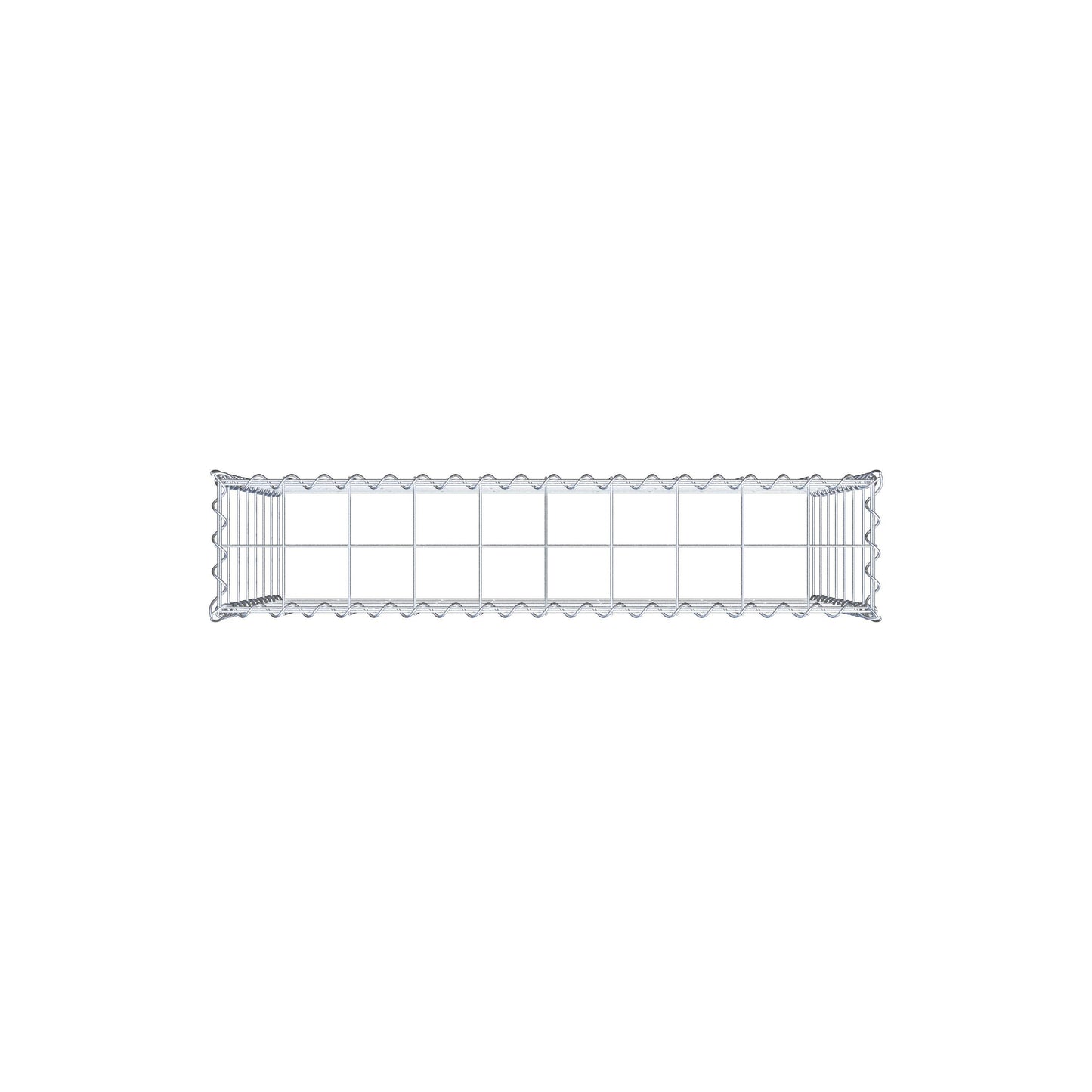 Opbouw schanskorf type 3 100 cm x 70 cm x 20 cm (L x H x D), maaswijdte 10 cm x 10 cm, spiraal