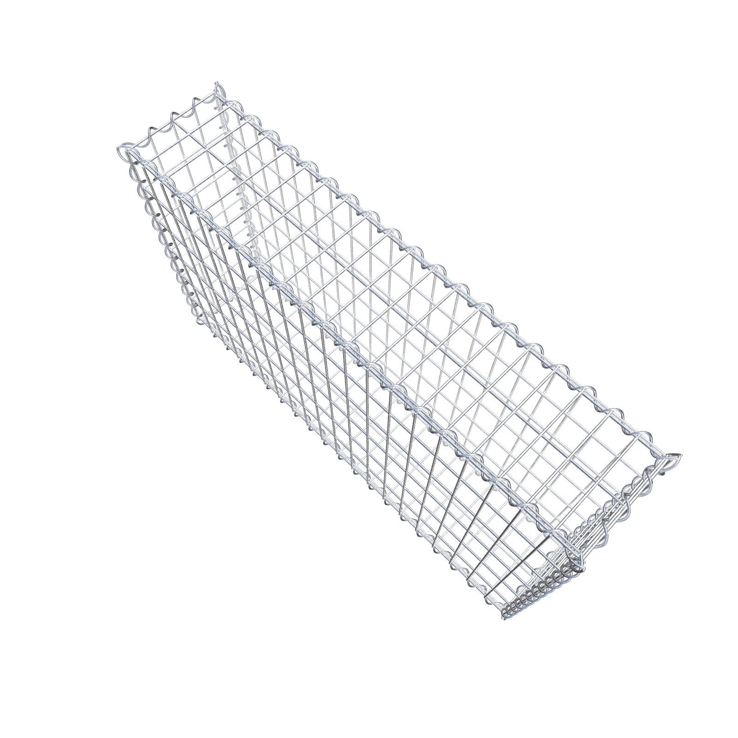 Schanskorf 100 cm x 60 cm x 20 cm (L x H x D), maaswijdte 5 cm x 10 cm, spiraalvormig