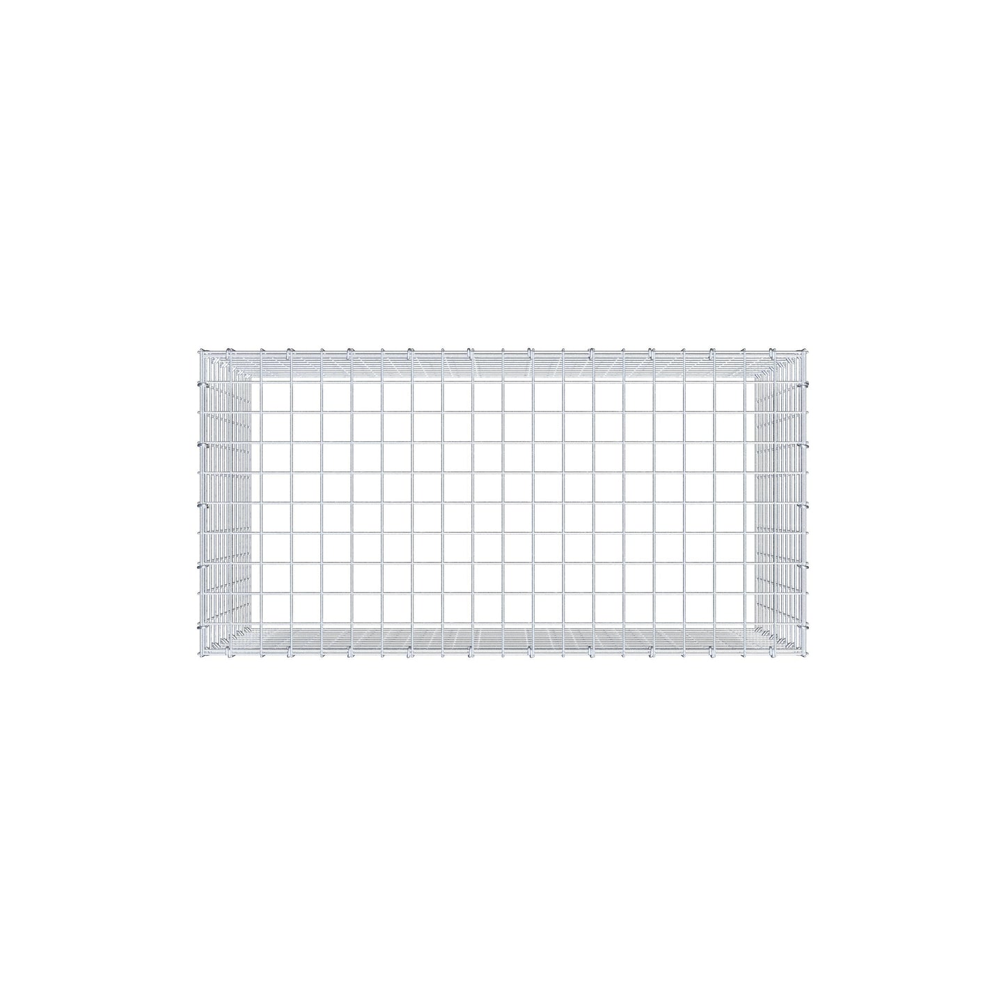 Monteret gabion type 3 100 cm x 60 cm x 50 cm (L x H x D), maskestørrelse 5 cm x 5 cm, C-ring