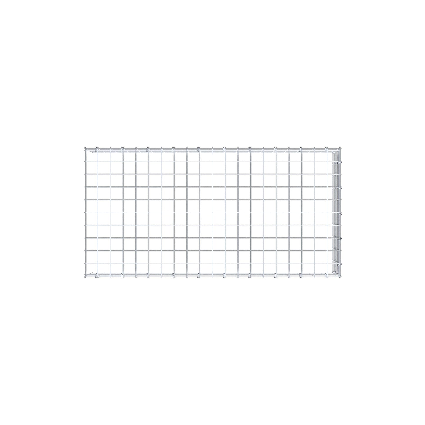 Gabbione aggiuntivo di tipo 4 100 cm x 20 cm x 50 cm (L x A x P), maglia 5 cm x 5 cm, anello a C