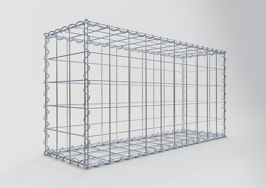Set di 2 gabbioni 100 cm x 50 cm x 30 cm (L x A x P), maglia 10 x 10 cm, spirale