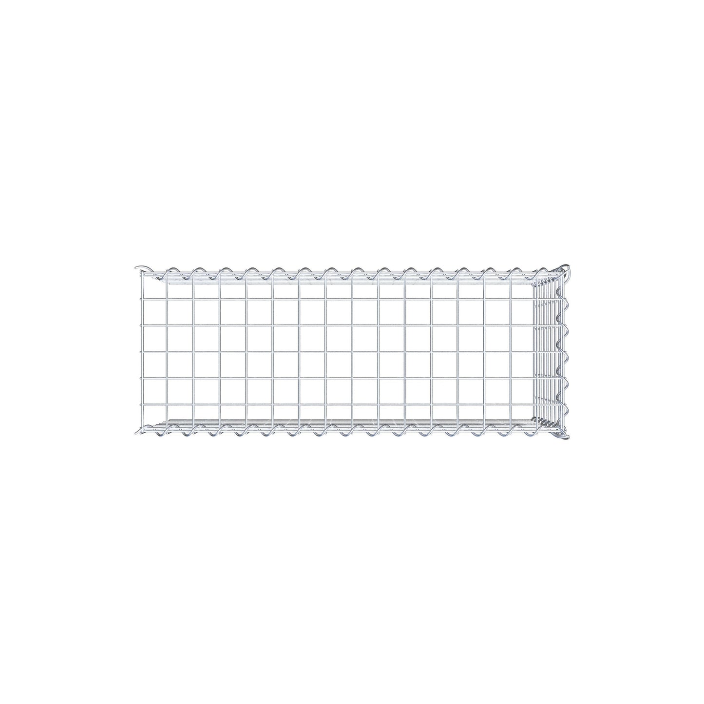 Opvokset gabion type 4 80 cm x 40 cm x 30 cm (L x H x D), maskestørrelse 5 cm x 5 cm, spiral