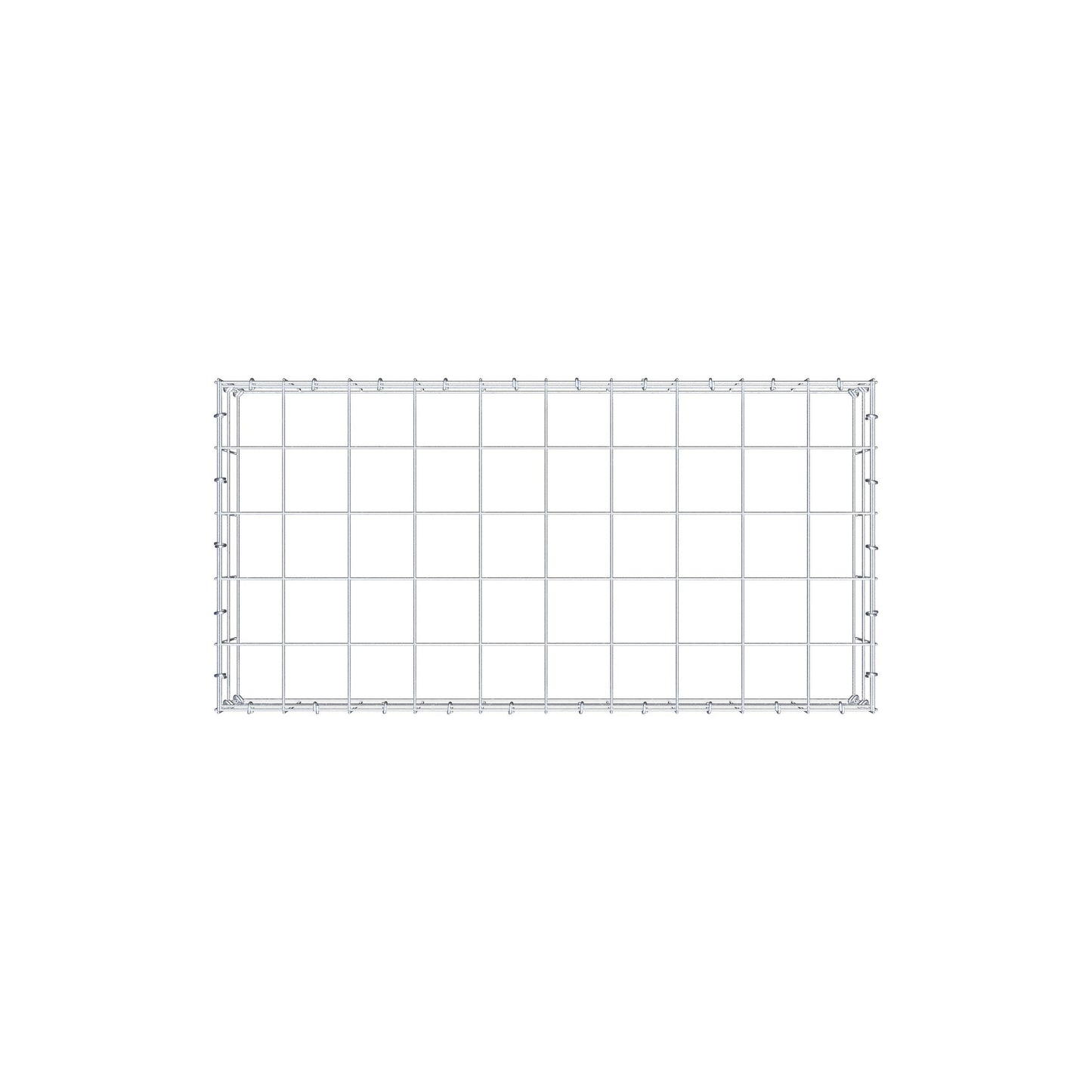Type 3 oplegkorf 100 cm x 20 cm x 50 cm (L x H x D), maaswijdte 10 cm x 10 cm, C-ring