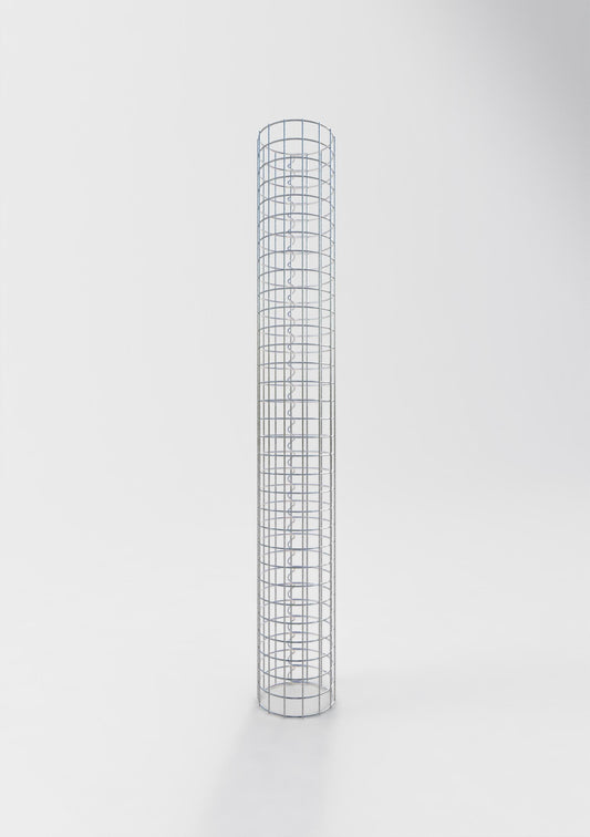 Gabion column around 22 cm diameter, 160 cm height, mesh size 5 cm x 5 cm