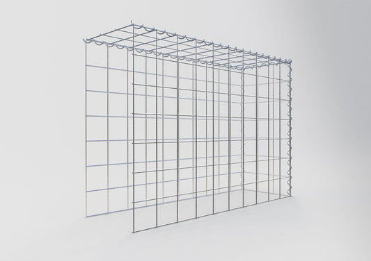 Gabion rapporté type 4 100 cm x 70 cm x 30 cm (L x H x P), mailles 10 cm x 10 cm, spirale