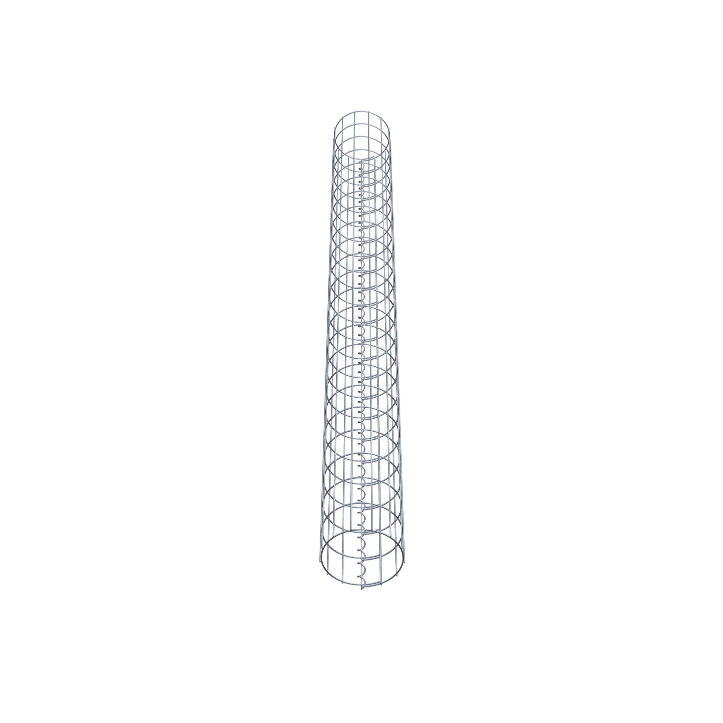 Gabion column around 22 cm diameter, 230 cm height, mesh size 5 cm x 10 cm