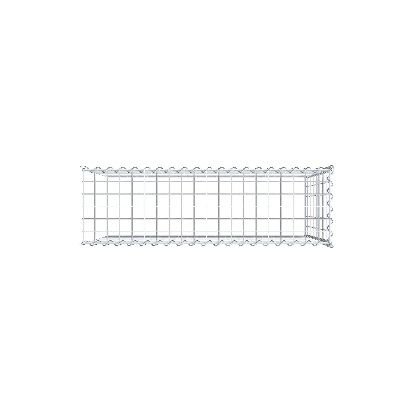 Grown-on gabion type 4 100 cm x 80 cm x 30 cm (L x H x D), mesh size 5 cm x 10 cm, spiral