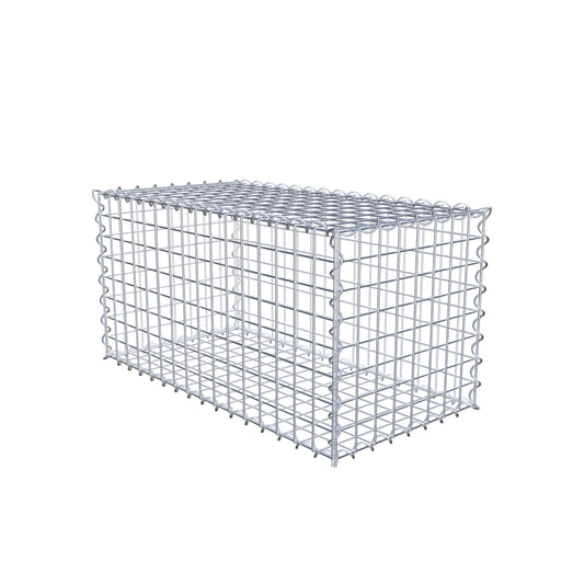 Gabbione 80 cm x 40 cm x 40 cm (L x H x P), maglia 5 cm x 5 cm, spirale