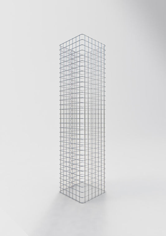 Coluna de gabião quadrada 37 cm x 37 cm, 160 cm de altura, PM 5 cm x 5 cm