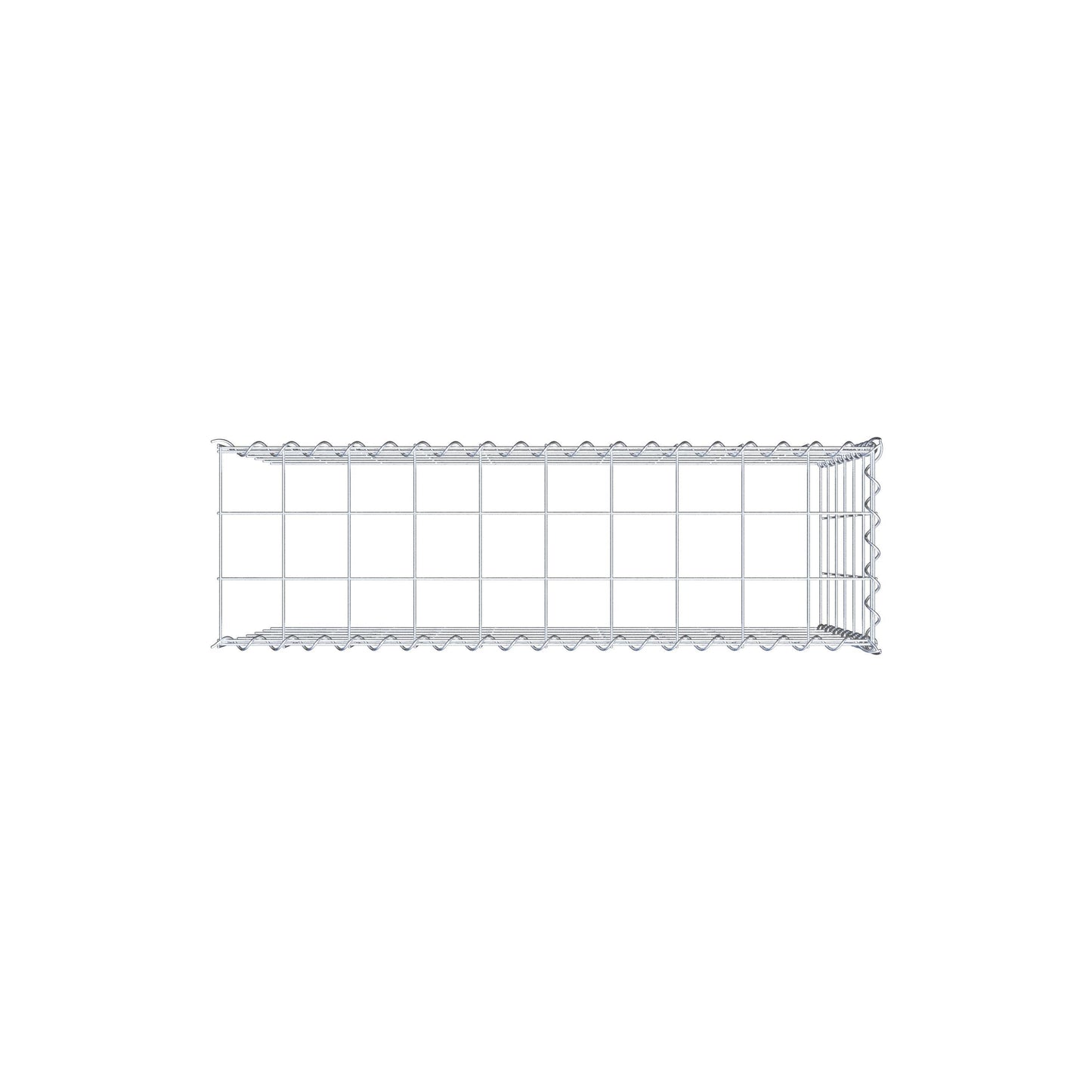 Gabion rapporté type 4 100 cm x 60 cm x 30 cm (L x H x P), mailles 10 cm x 10 cm, spirale