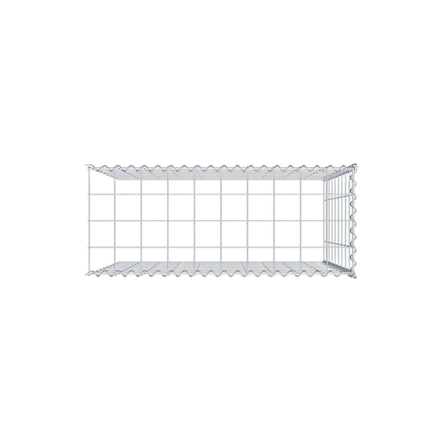 Grown-on gabion type 4 100 cm x 90 cm x 40 cm (L x H x D), mesh size 10 cm x 10 cm, spiral