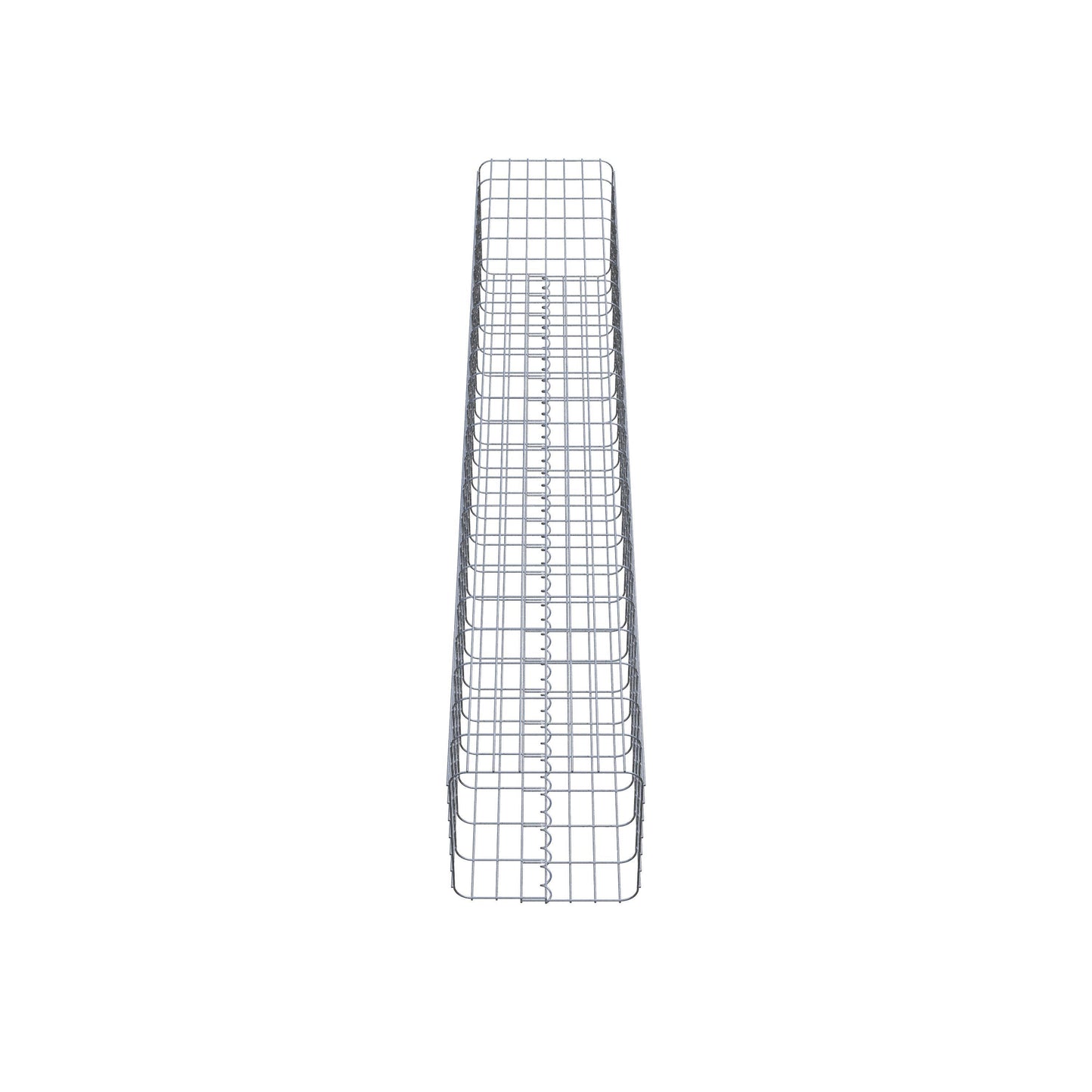Coluna de gabião quadrada 37 cm x 37 cm, 230 cm de altura, PM 5 cm x 10 cm