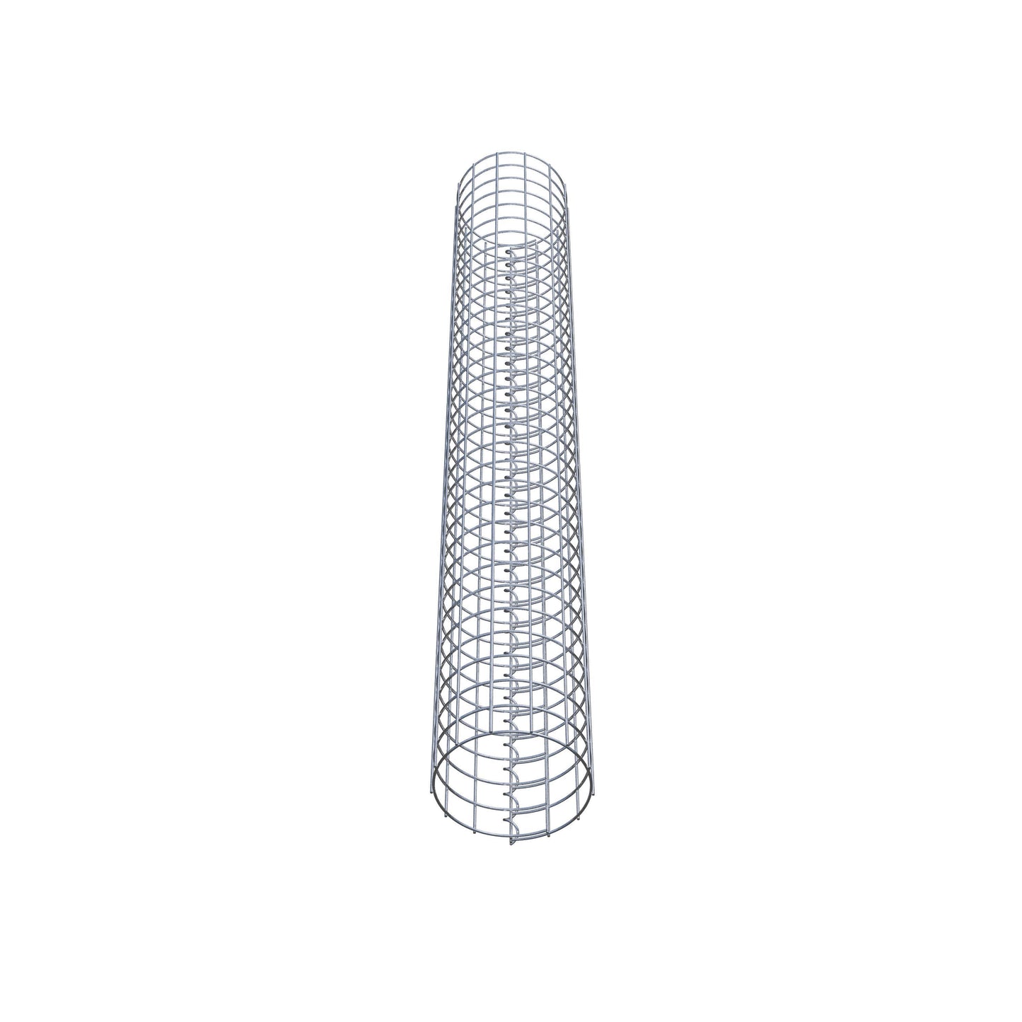 Colonna gabbionata rotonda 22 cm di diametro, 160 cm di altezza, maglia 5 cm x 5 cm