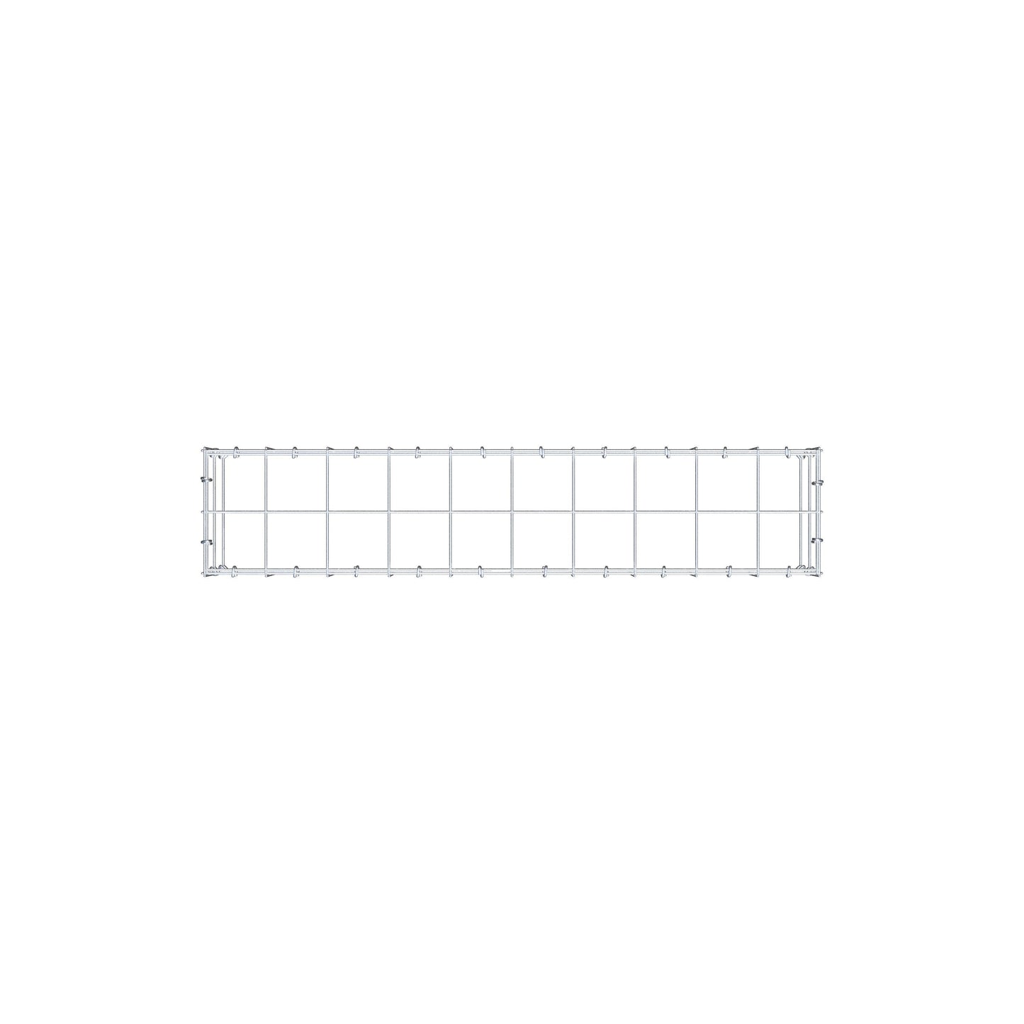 Type 3 oplegkorf 100 cm x 20 cm x 20 cm (L x H x D), maaswijdte 10 cm x 10 cm, C-ring