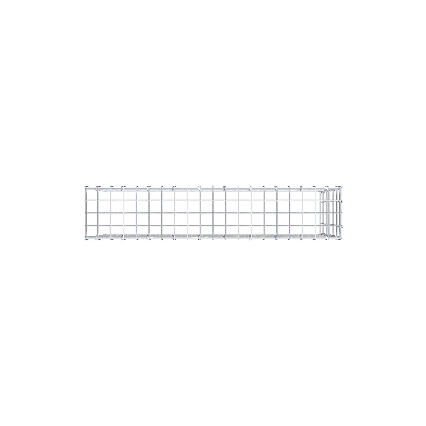 Monteret gabion type 4 100 cm x 60 cm x 20 cm (L x H x D), maskestørrelse 5 cm x 10 cm, C-ring