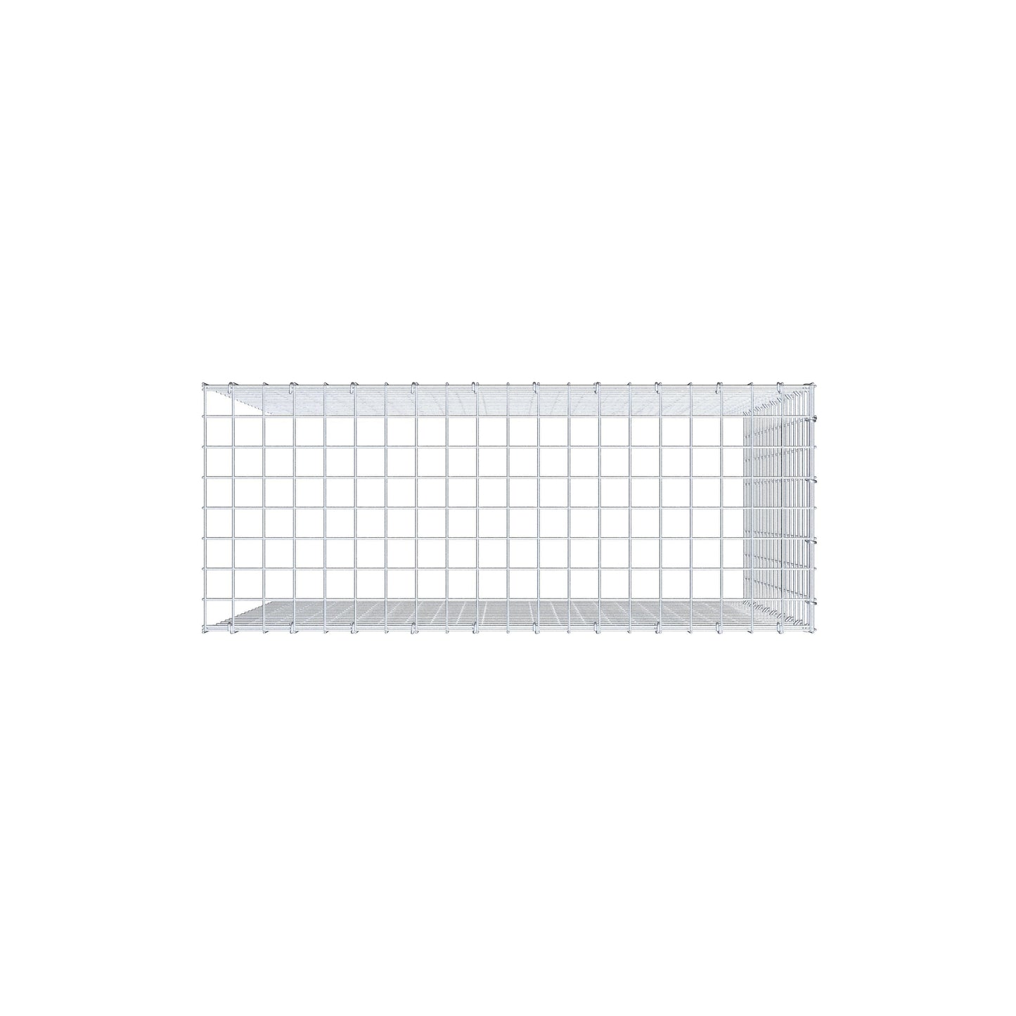 Gabião Tipo 4 100 cm x 90 cm x 40 cm (C x A x P), malhagem 5 cm x 5 cm, anel C