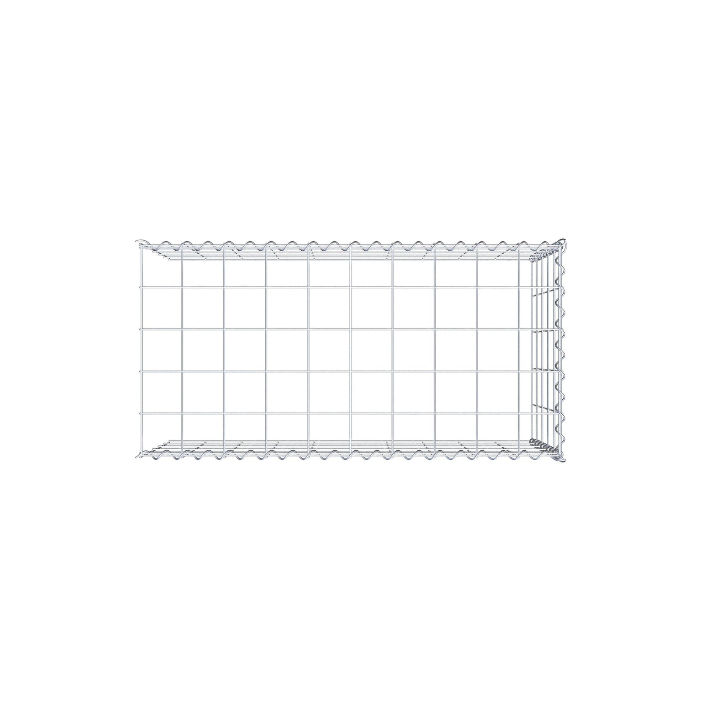 Gabion rapporté type 4 100 cm x 50 cm x 50 cm (L x H x P), mailles 10 cm x 10 cm, spirale