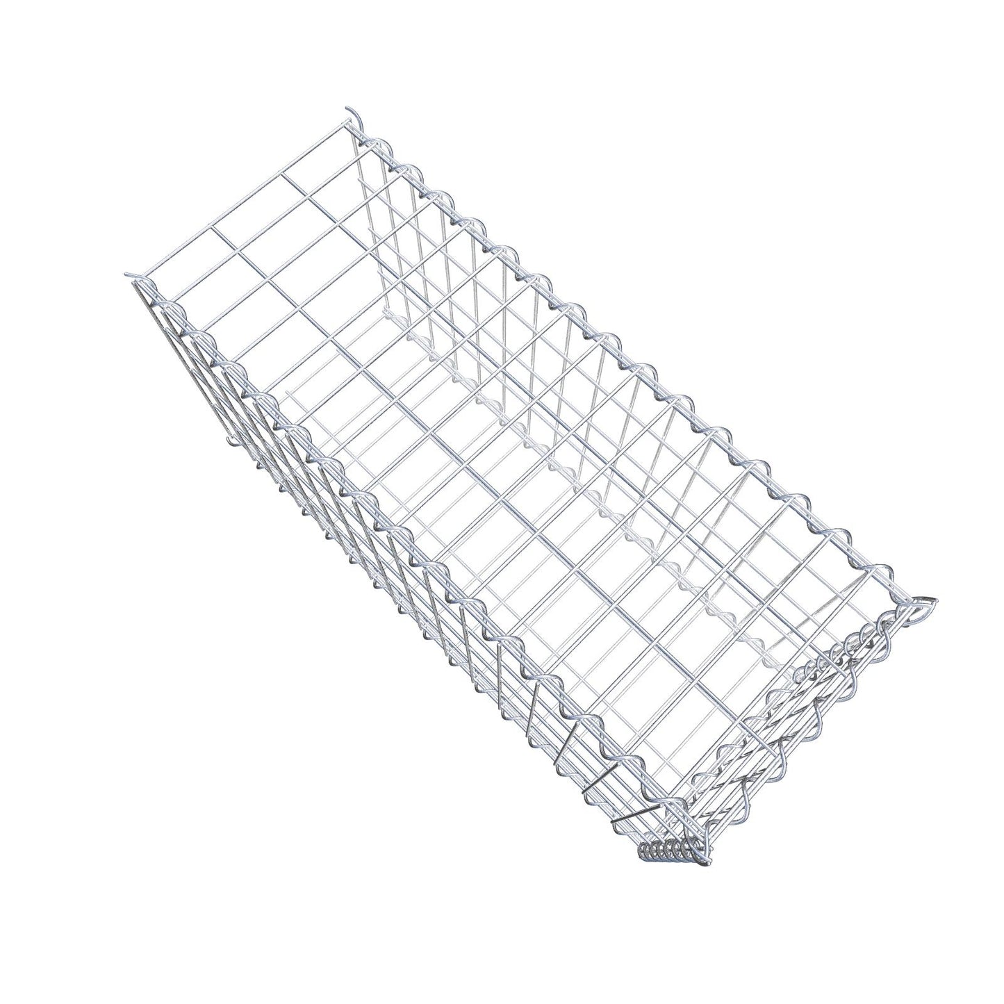 Opvokset gabion type 2 80 cm x 40 cm x 30 cm (L x H x D), maskestørrelse 5 cm x 10 cm, spiral