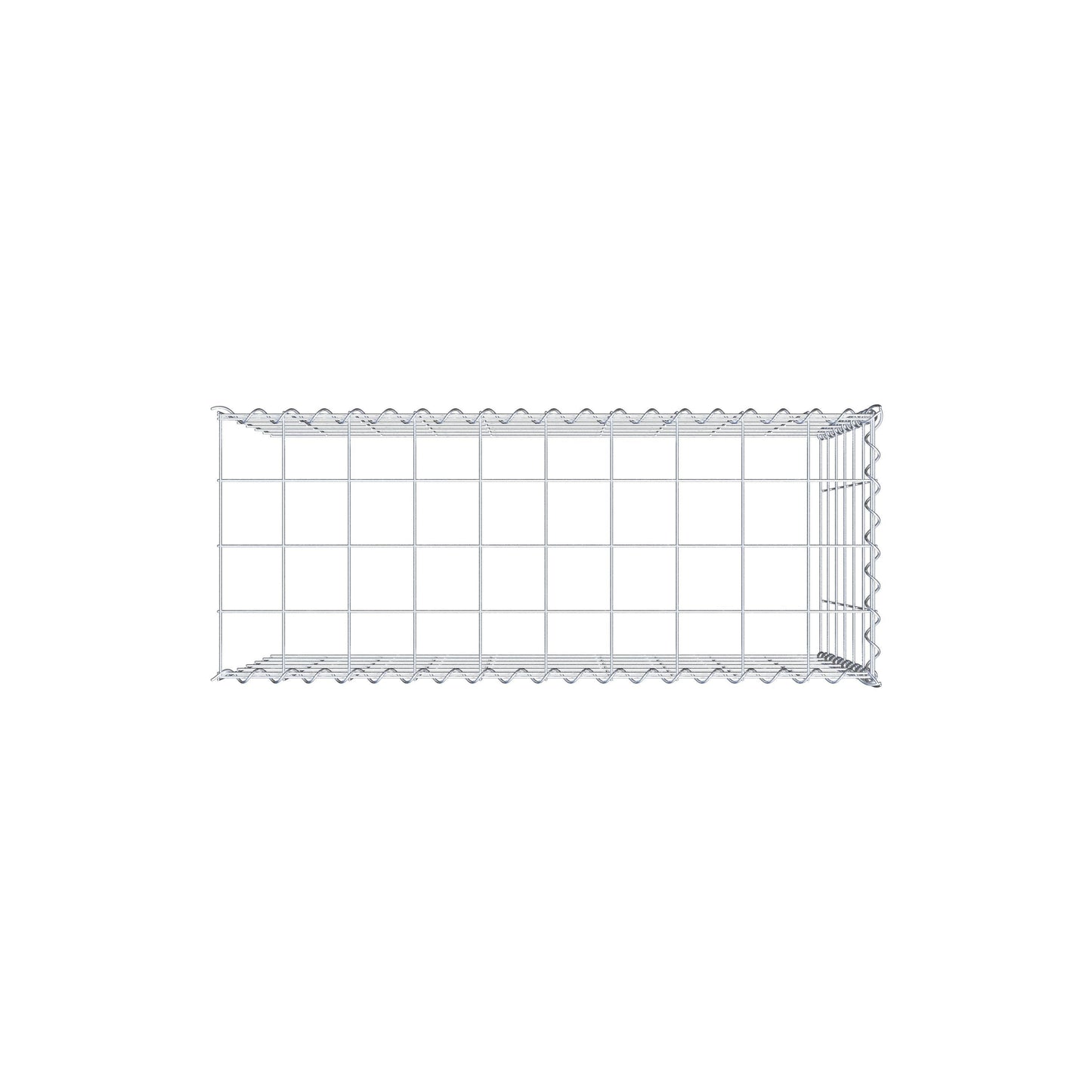 Grown-on gabion type 4 100 cm x 60 cm x 40 cm (L x H x D), mesh size 10 cm x 10 cm, spiral