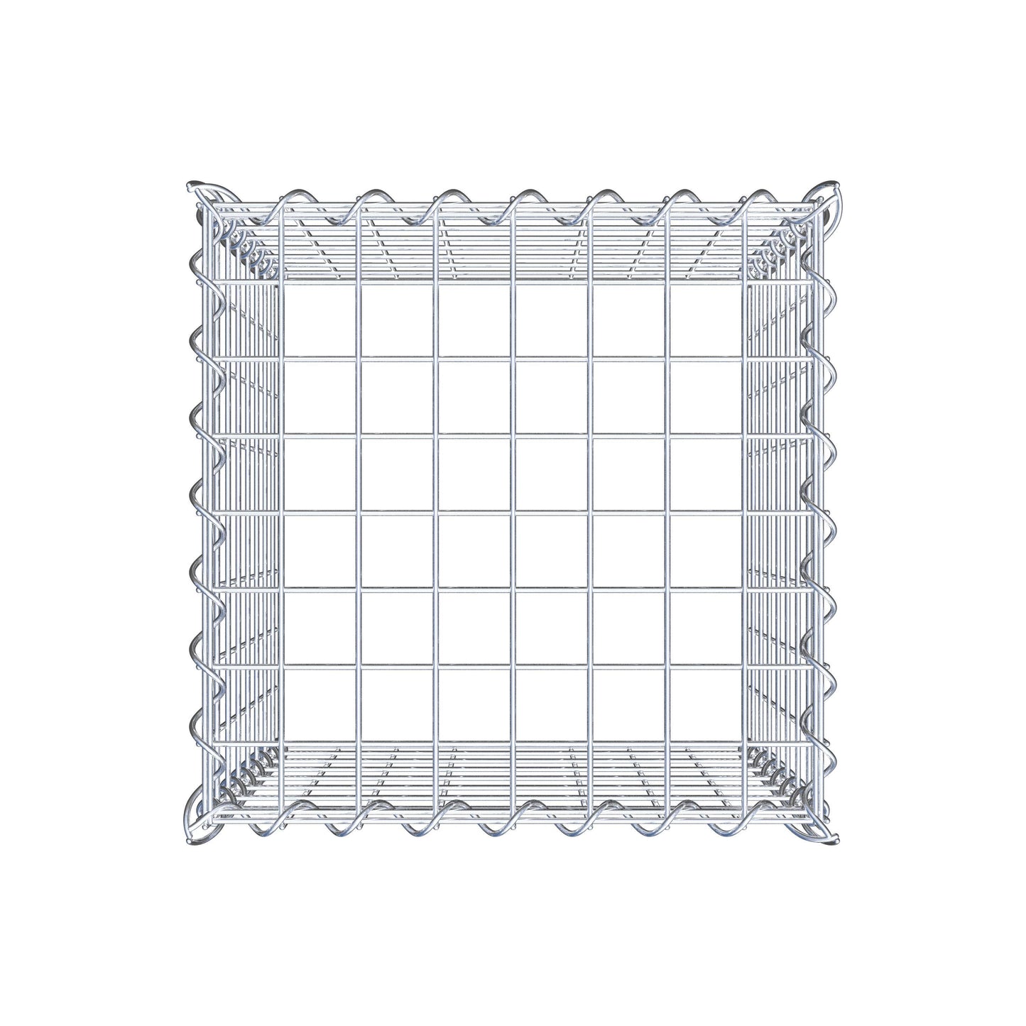 Opvokset gabion type 3 40 cm x 40 cm x 40 cm (L x H x D), maskestørrelse 5 cm x 5 cm, spiral