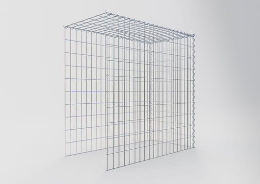 Grown-on gabion type 4 100 cm x 100 cm x 50 cm (L x H x D), mesh size 5 cm x 10 cm, spiral