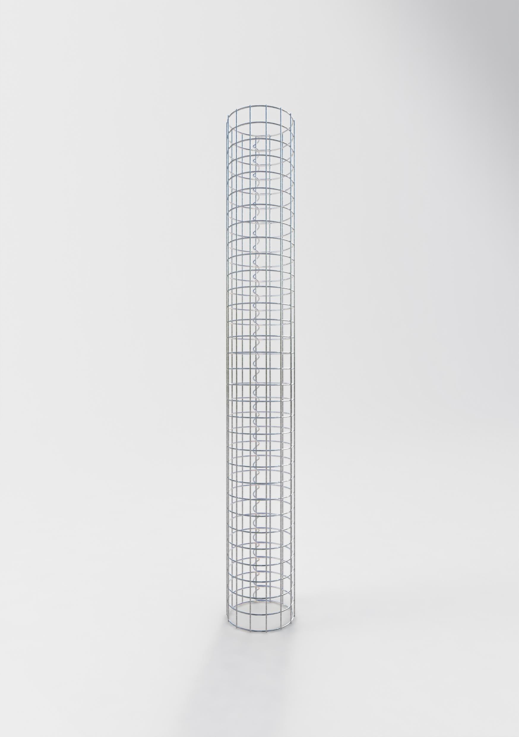 Columna de gaviones redonda 22 cm de diámetro, 160 cm de altura, malla 5 cm x 5 cm