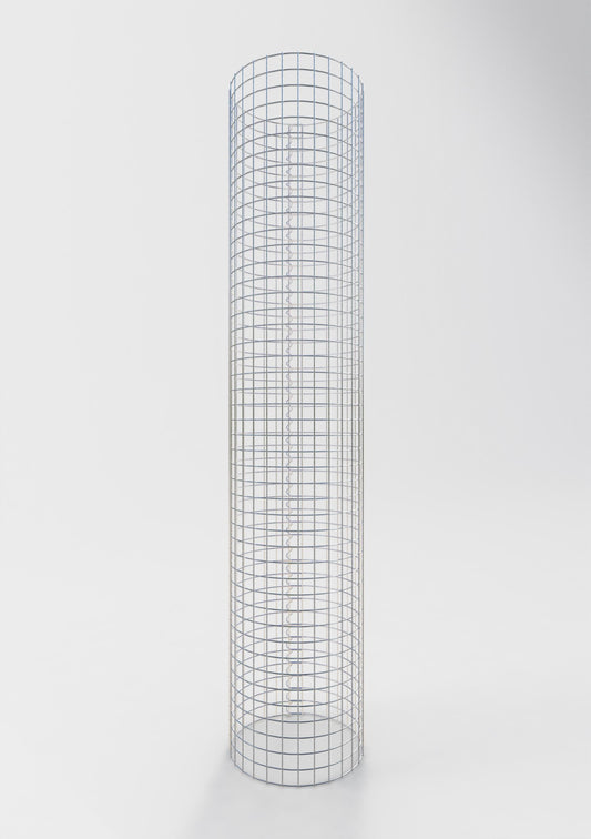 Colonne de gabion ronde 47 cm de diamètre, 230 cm de hauteur, maille 5 cm x 5 cm