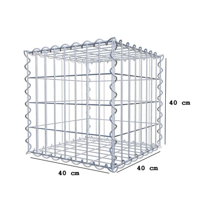 Gabion 40 cm x 40 cm x 40 cm (L x H x D), maskestørrelse 5 cm x 10 cm, spiral