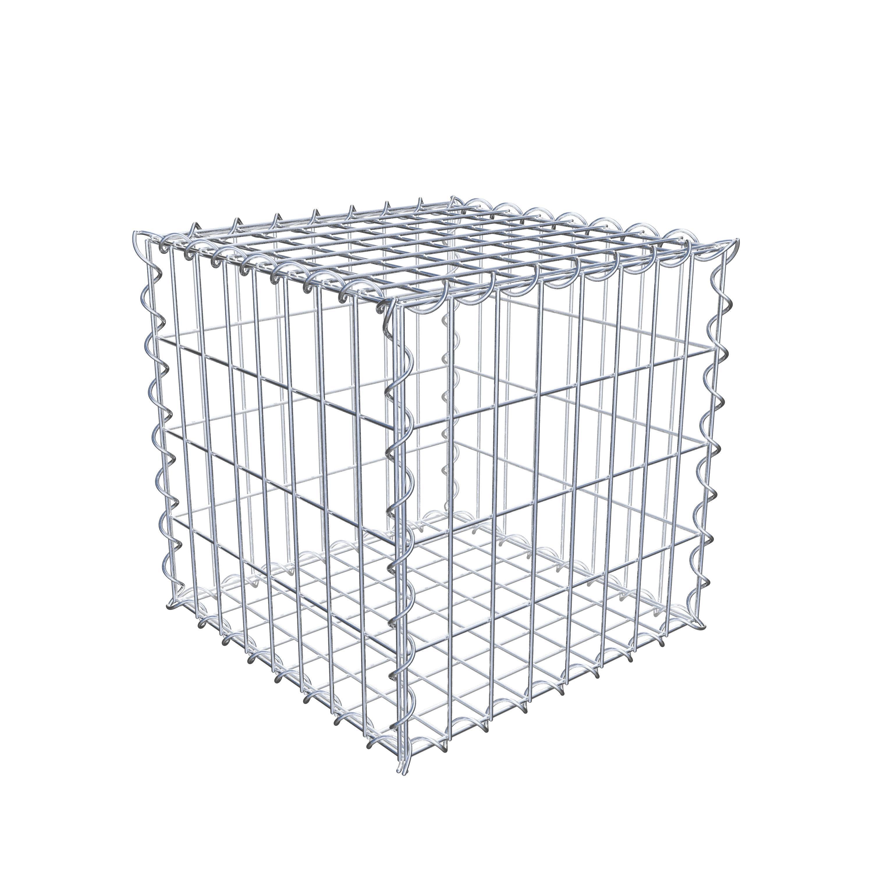 Gabion 40 cm x 40 cm x 40 cm (L x H x D), maskstorlek 5 cm x 10 cm, spiral