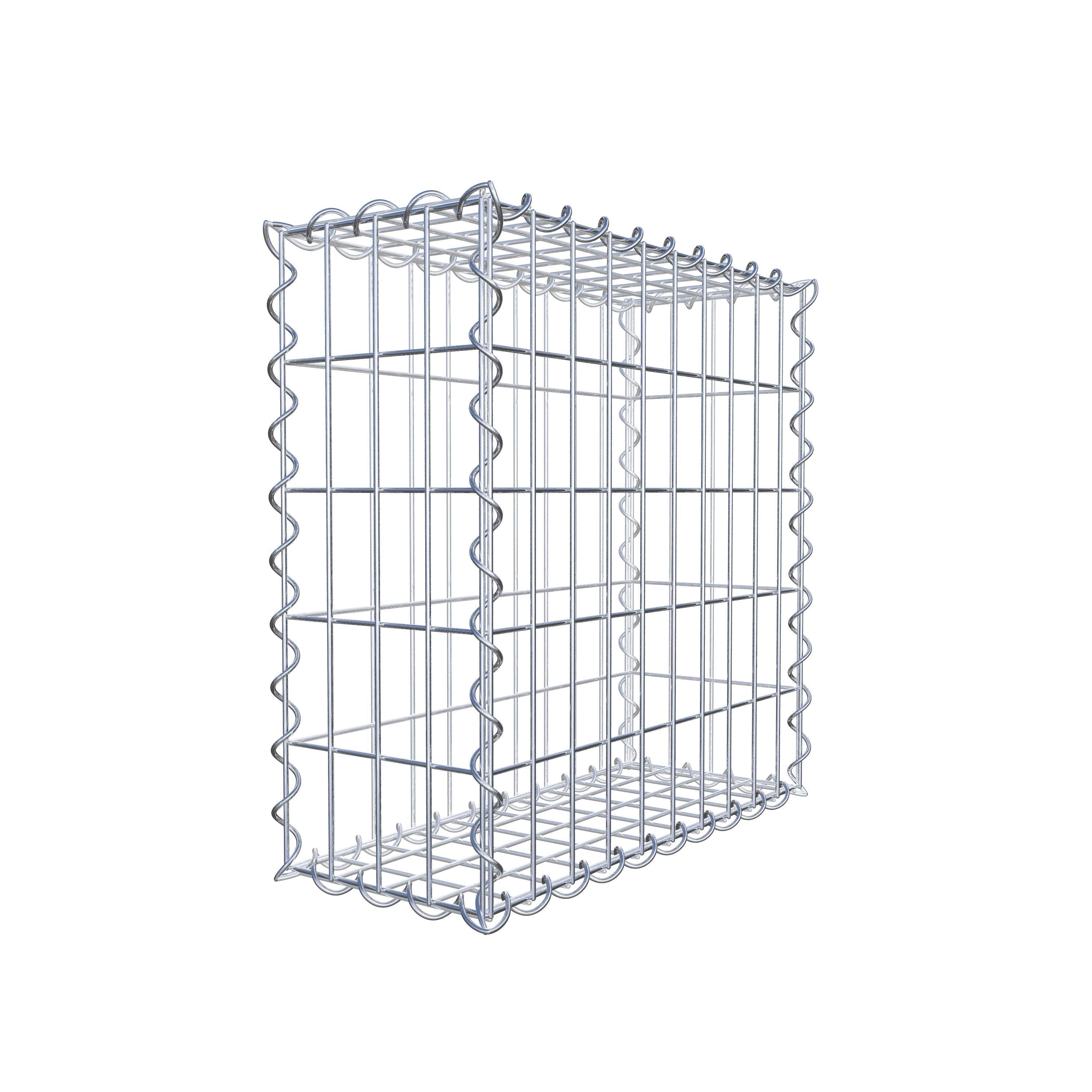 Gabion 50 cm x 50 cm x 20 cm (L x H x D), maskstorlek 5 cm x 10 cm, spiral