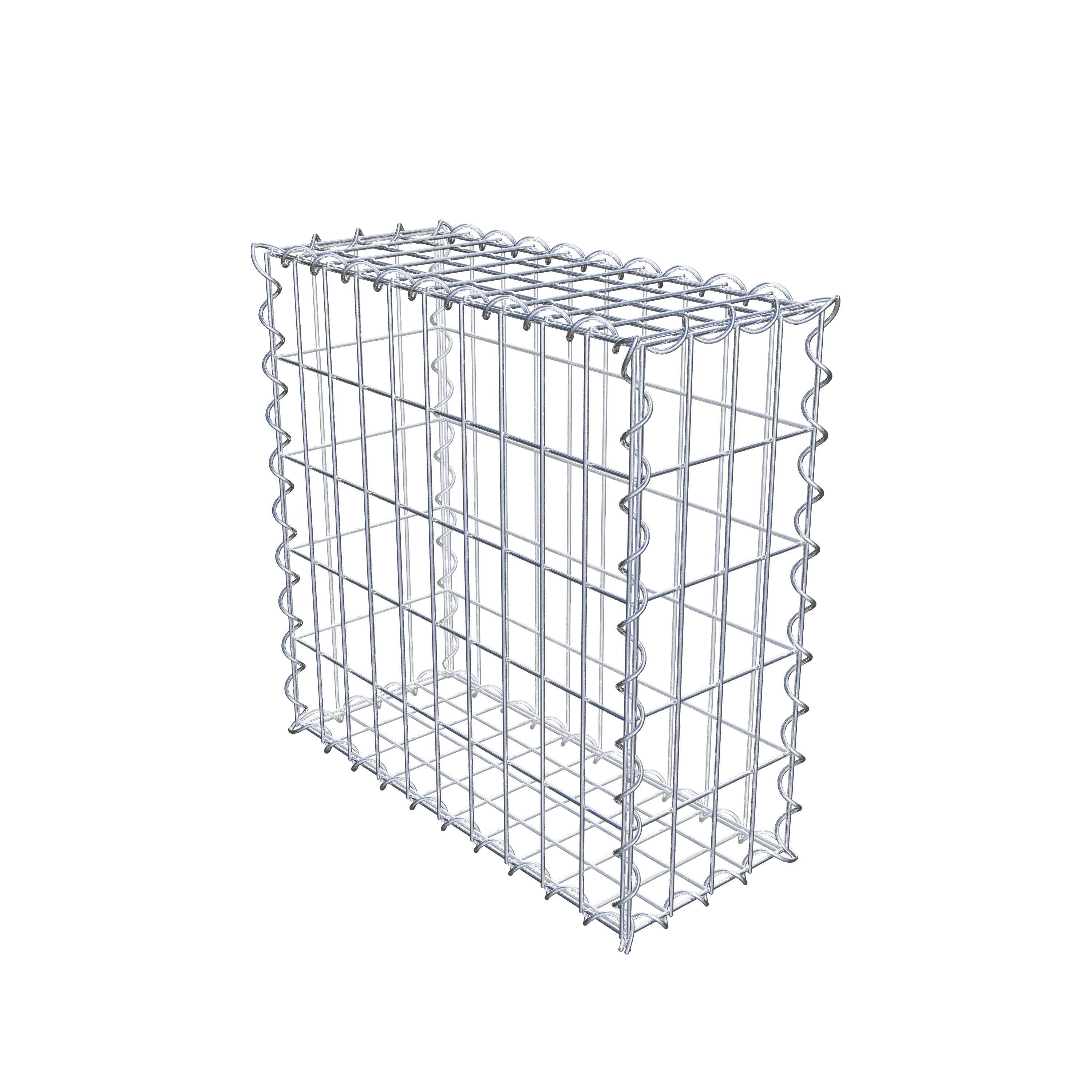 Gabion 50 cm x 50 cm x 20 cm (L x H x D), maskstorlek 5 cm x 10 cm, spiral