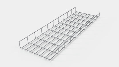 Comprimento do duto de cabos 29 cm, profundidade 5 cm, tamanho da malha 5 x 10 cm