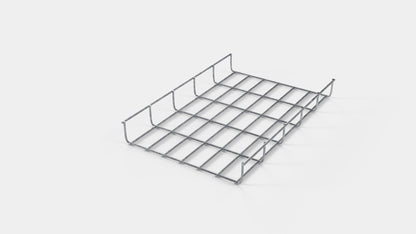 Comprimento do duto de cabos 29 cm, profundidade 5 cm, tamanho da malha 5 x 10 cm